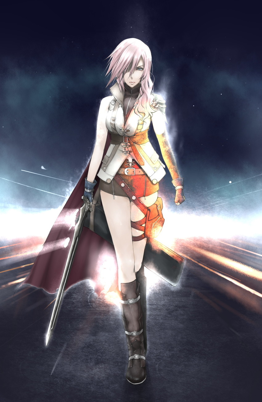 lightning farron (final fantasy and 3 more) drawn by libre