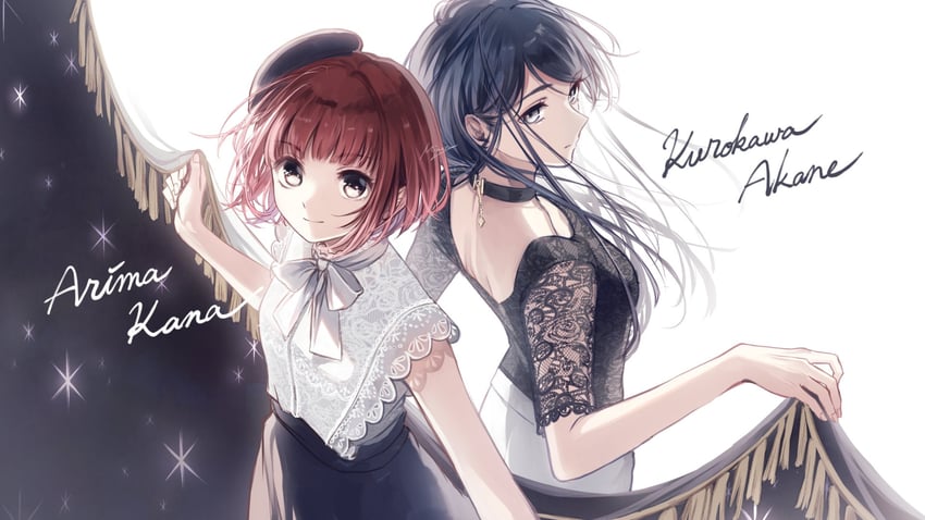 arima kana and kurokawa akane (oshi no ko) drawn by otani3710