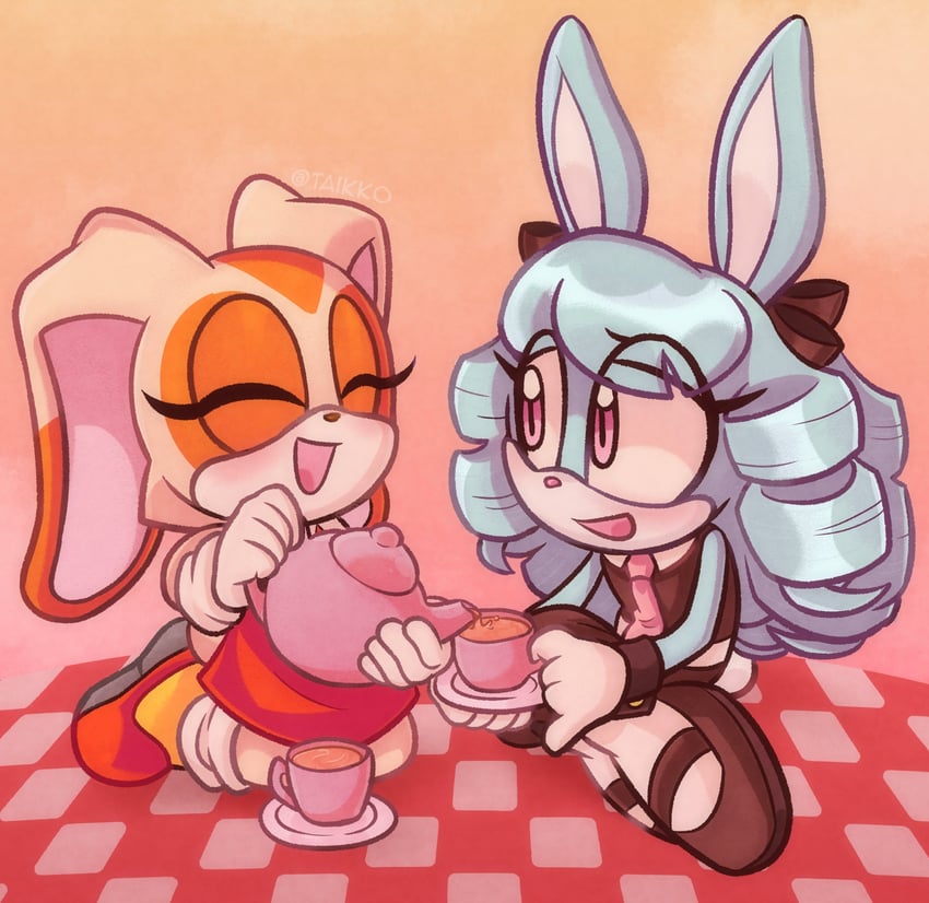 cream the rabbit and anya the rabbit (original and 1 more) drawn by taikko
