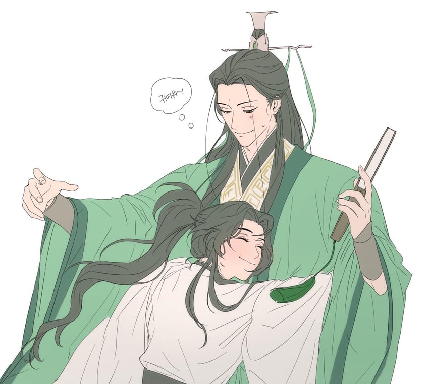 shen qingqiu and luo binghe (renzha fanpai zijiu xitong) drawn by qwert021600