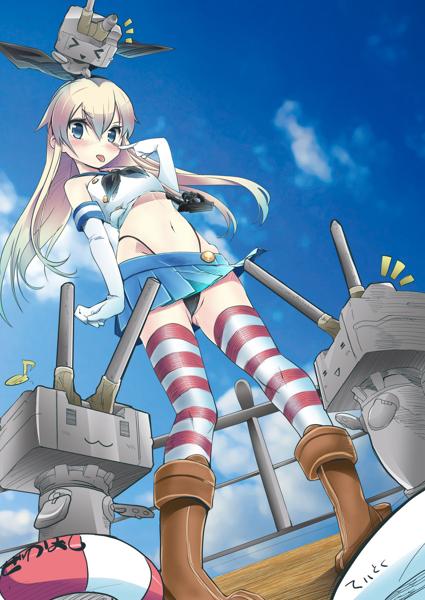 admiral, shimakaze, and rensouhou-chan (kantai collection) drawn by hyasumasa