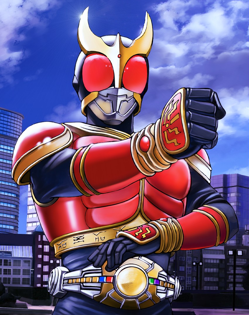 kamen rider kuuga (kamen rider and 1 more) drawn by yusao