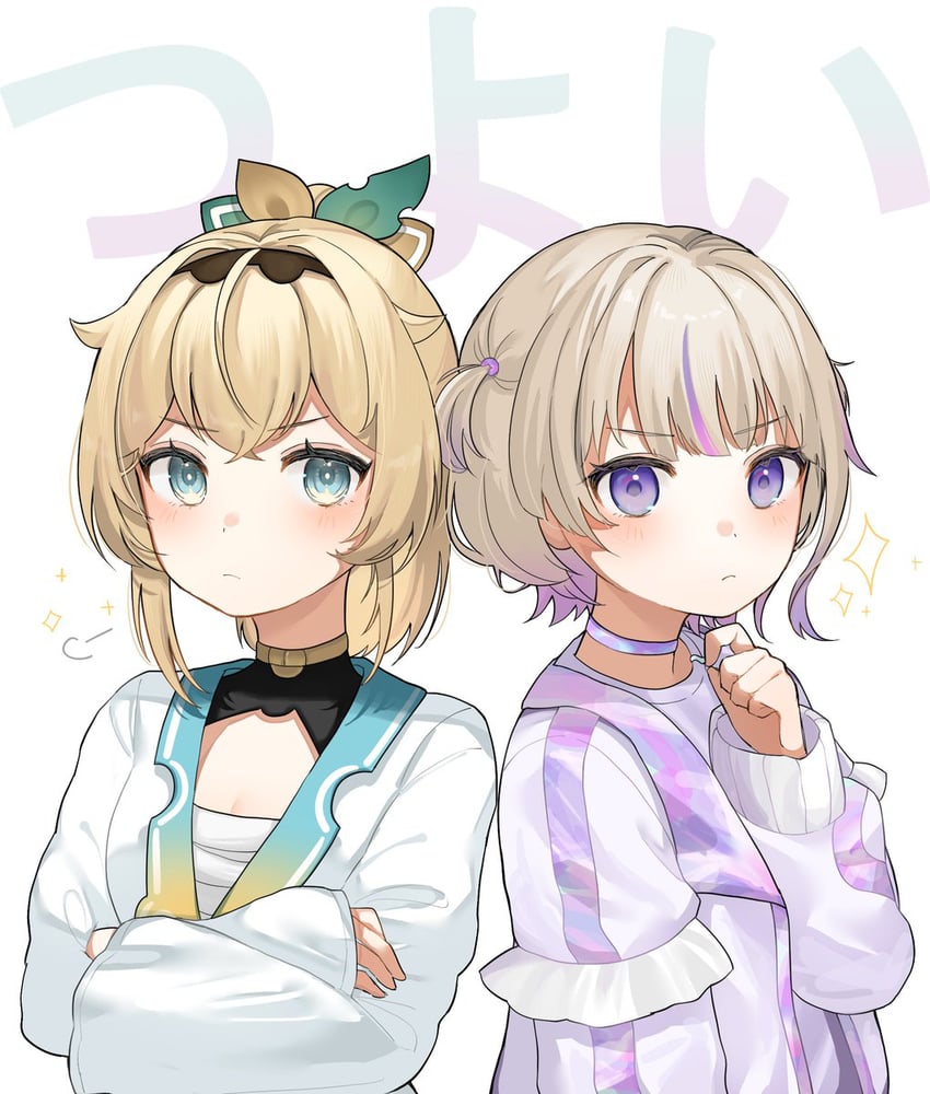kazama iroha and todoroki hajime (hololive and 1 more) drawn by yoshioka_(today_is_kyou)