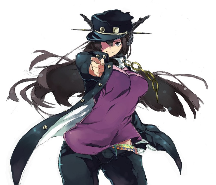 nagato and kujo jotaro (kantai collection and 2 more) drawn by two-cat-walk