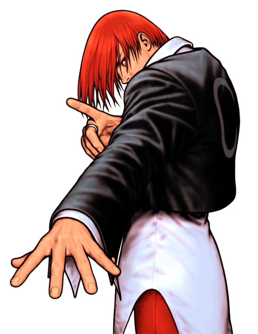 yagami iori (the king of fighters and 2 more) drawn by mori_toshiaki