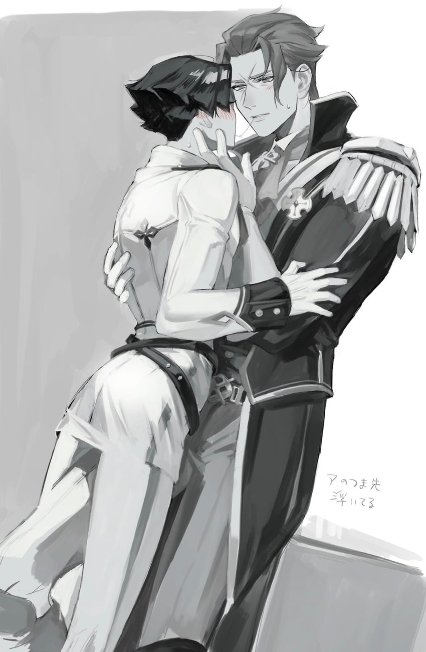 kazuma asogi and barok van zieks (ace attorney and 1 more) drawn by ato_(ml_cc_g)
