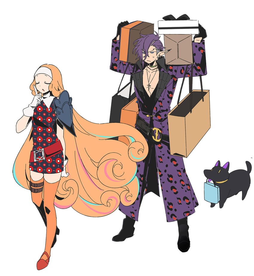 junah, glodell, and hector (metaphor: refantazio) drawn by agata120
