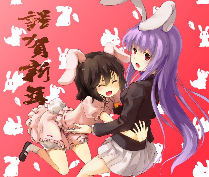 reisen udongein inaba and inaba tewi (touhou) drawn by zhao_shuwen