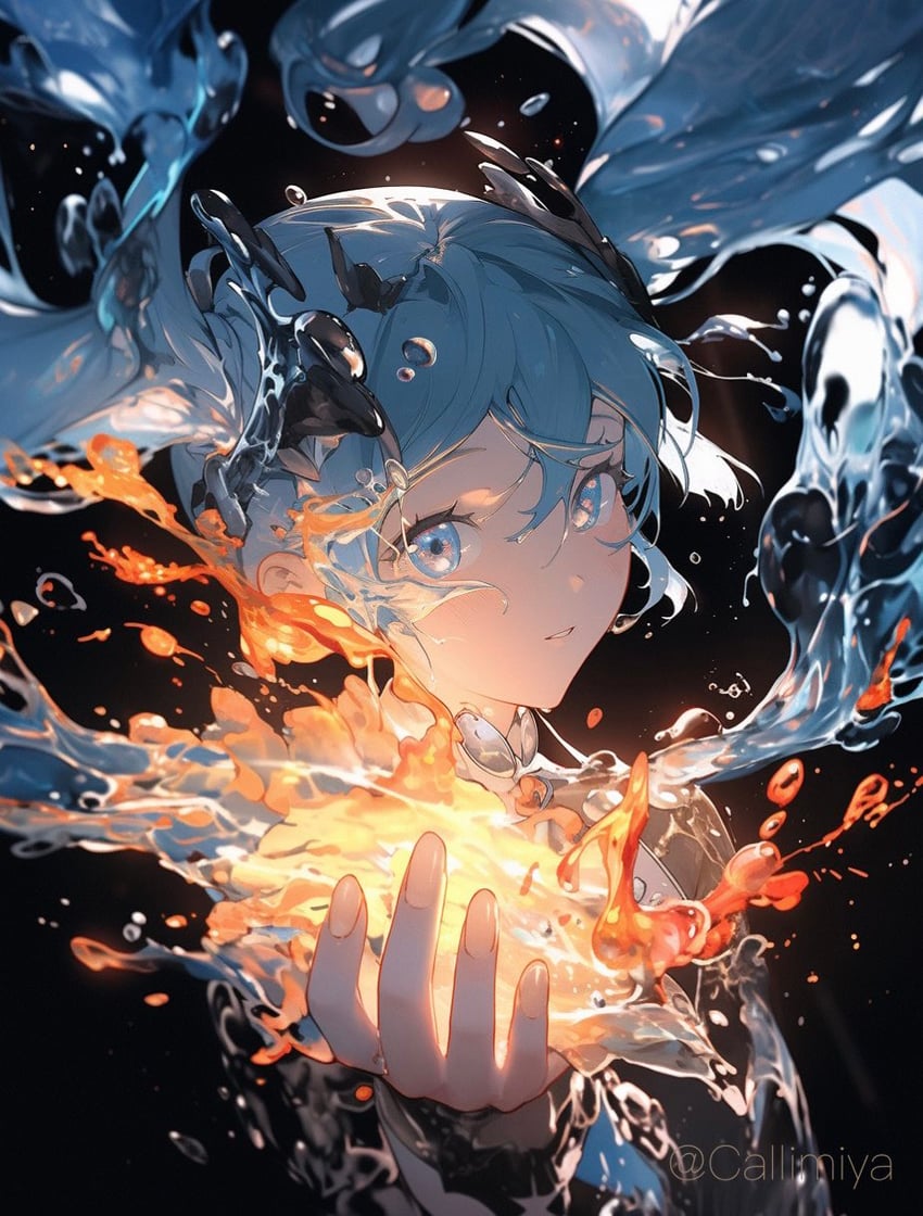 hatsune miku (vocaloid) drawn by callimiya