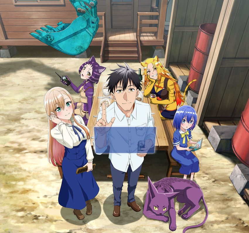 primula mallow, ken'ichi hamada, anemone, myarey, and nyamena (arafoo otoko no isekai tsuuhan seikatsu)