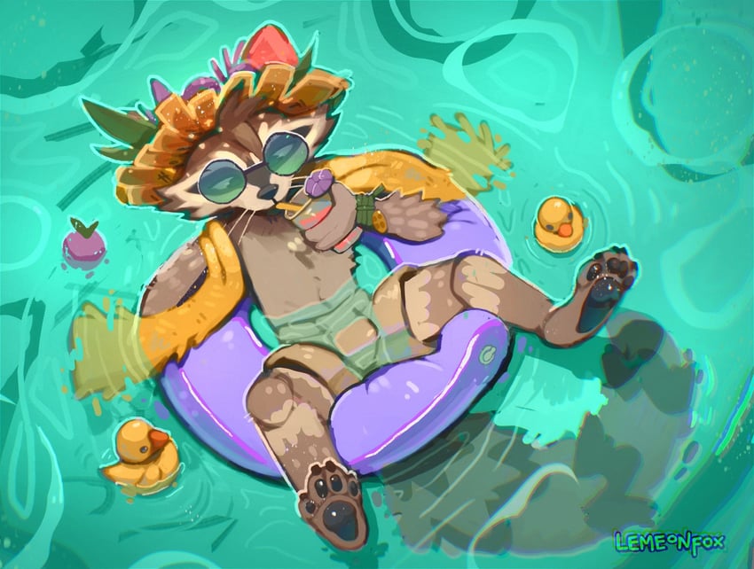 rocket raccoon (marvel and 1 more) drawn by lemeonfox