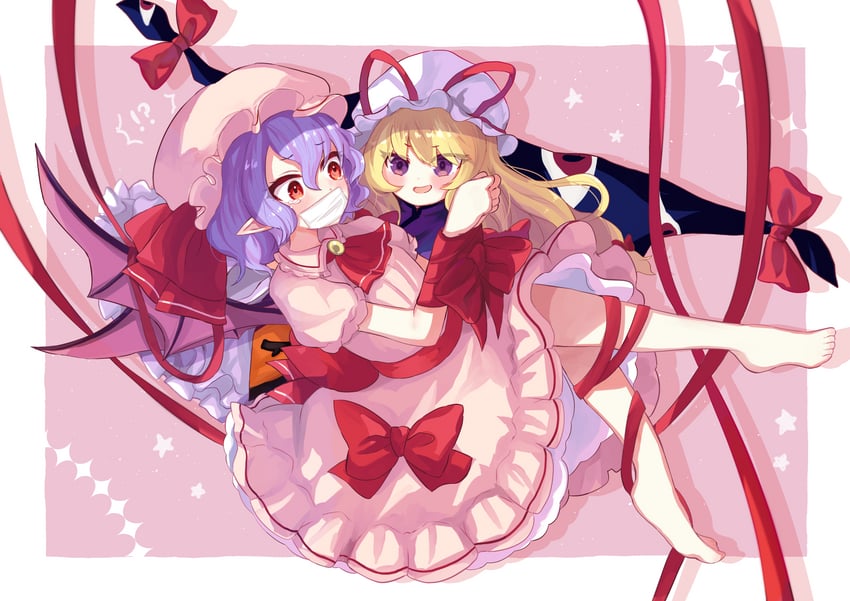 remilia scarlet and yakumo yukari (touhou) drawn by tomomasa_(coralsea23)