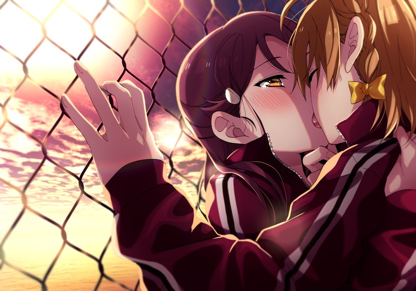 sakurauchi riko and takami chika (love live! and 1 more) drawn by kougi_hiroshi