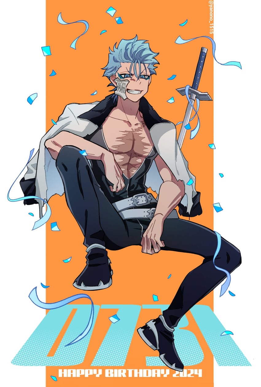 grimmjow jaegerjaquez (bleach and 1 more) drawn by yanono_015