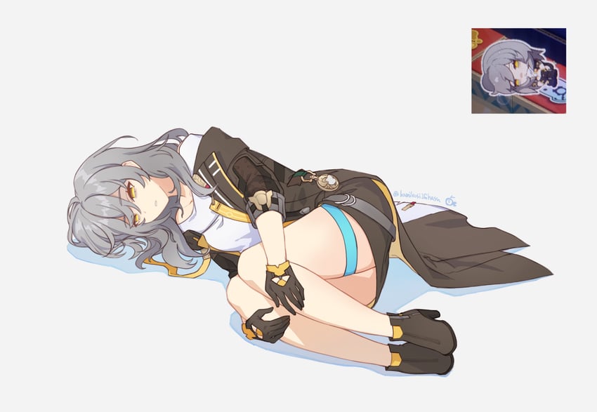 trailblazer and stelle (honkai and 1 more) drawn by hsiang_ning