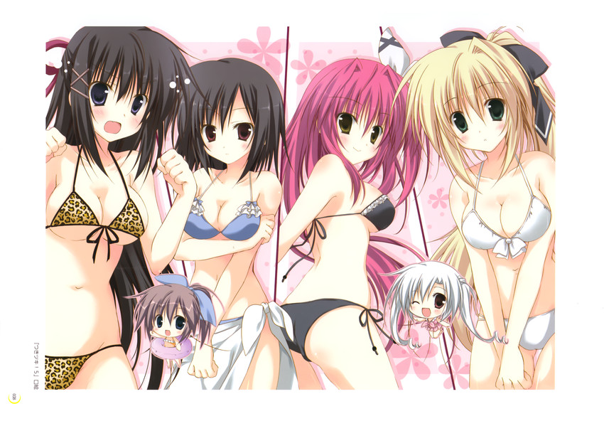 luna, machina liebelei orangelo, gogyou hijiri, elni, and nanjou nazuna (tsuki tsuki!) drawn by kaorun and korie_riko