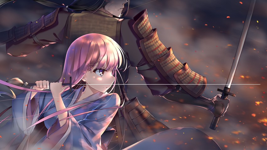 saigyouji yuyuko and konpaku youki (touhou) drawn by banzhai_zhuchihuo