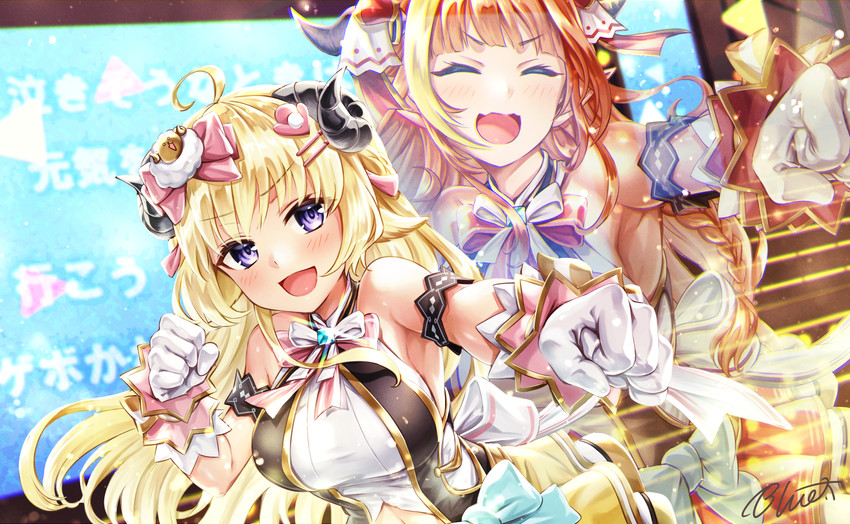 kiryu coco and tsunomaki watame (hololive) drawn by buru-dai