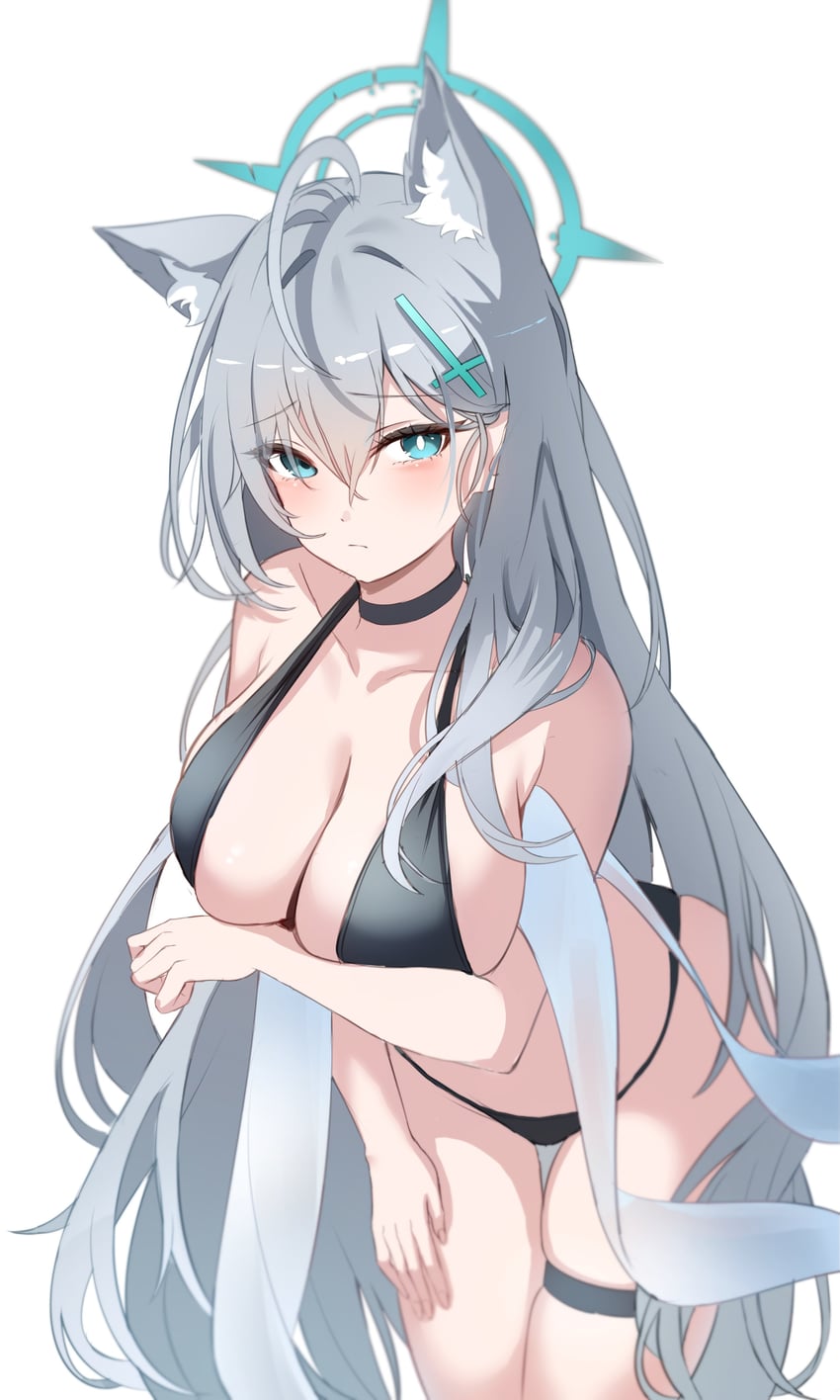 shiroko and shiroko terror (blue archive) drawn by li_se