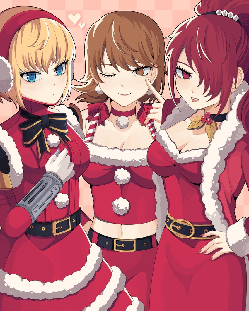 aigis, takeba yukari, and kirijou mitsuru (persona and 1 more) drawn by bobamiruku