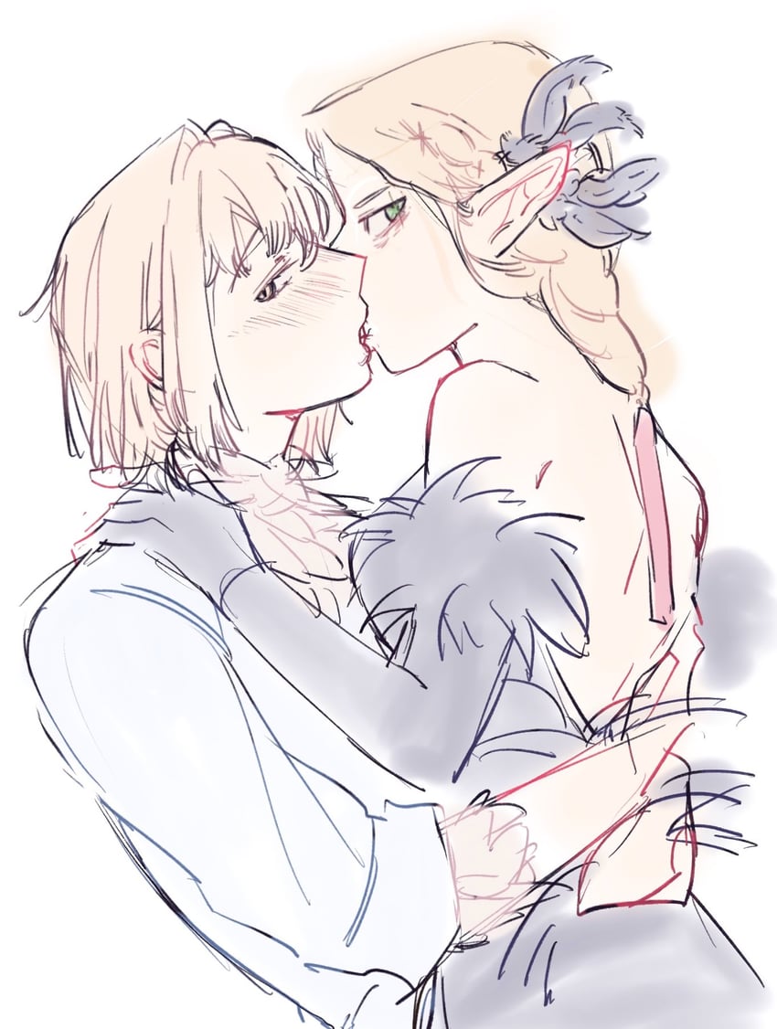 marcille donato and falin touden (dungeon meshi) drawn by dohwa110