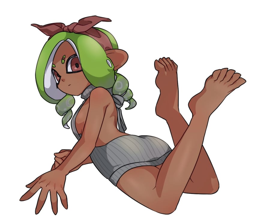 octoling player character and octoling girl (splatoon) drawn by ikki_(gsl_9708)