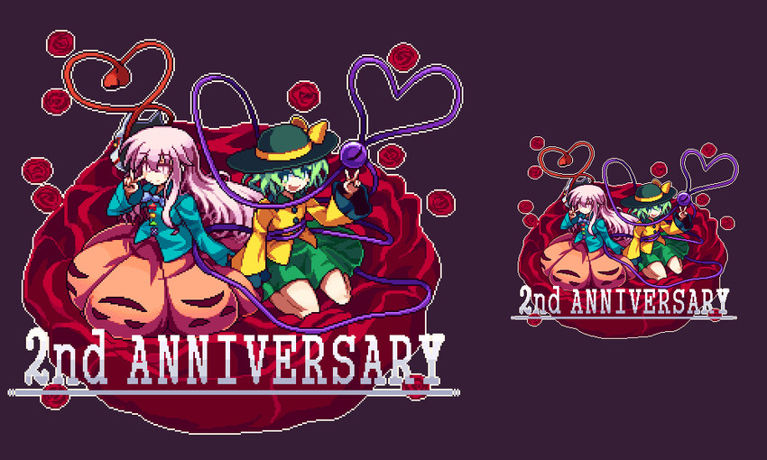 komeiji koishi and hata no kokoro (touhou) drawn by migel_futoshi