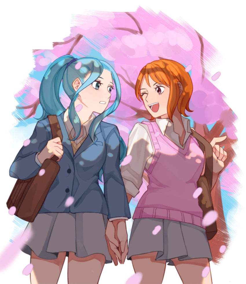 nami and nefertari vivi (one piece and 1 more) drawn by pandar_op