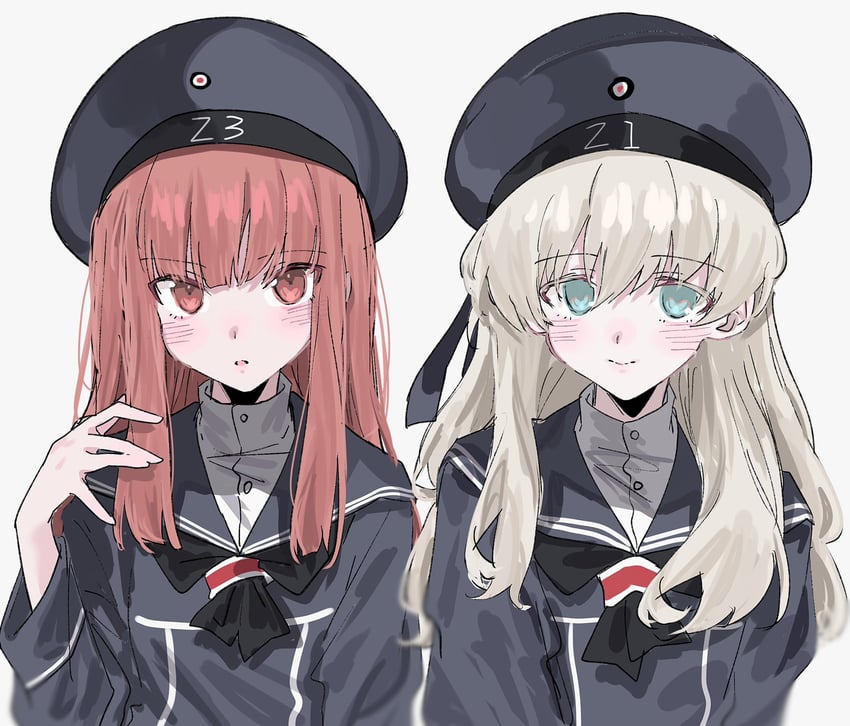 z1 leberecht maass and z3 max schultz (kantai collection) drawn by aogisa