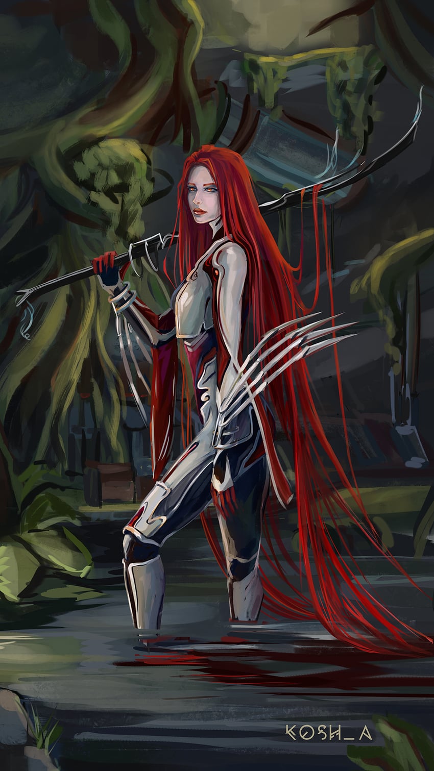 garuda (warframe) drawn by shiro_kosh_a
