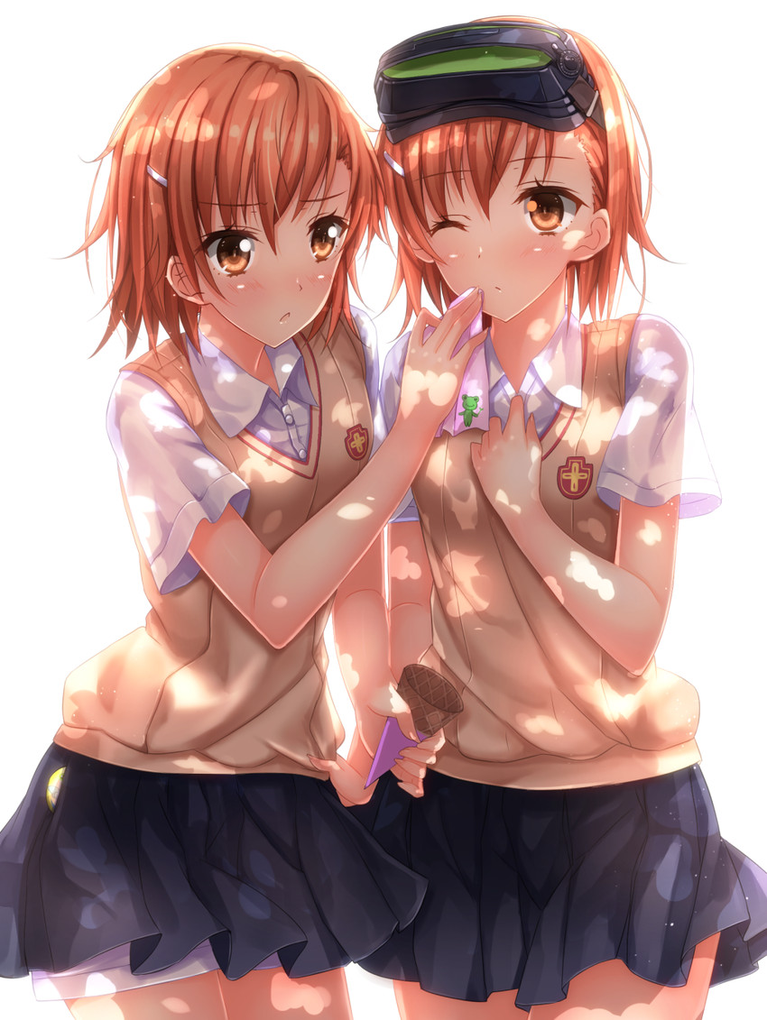 misaka mikoto, gekota, misaka imouto, and misaka imouto 9982 (toaru majutsu no index and 2 more) drawn by swordsouls