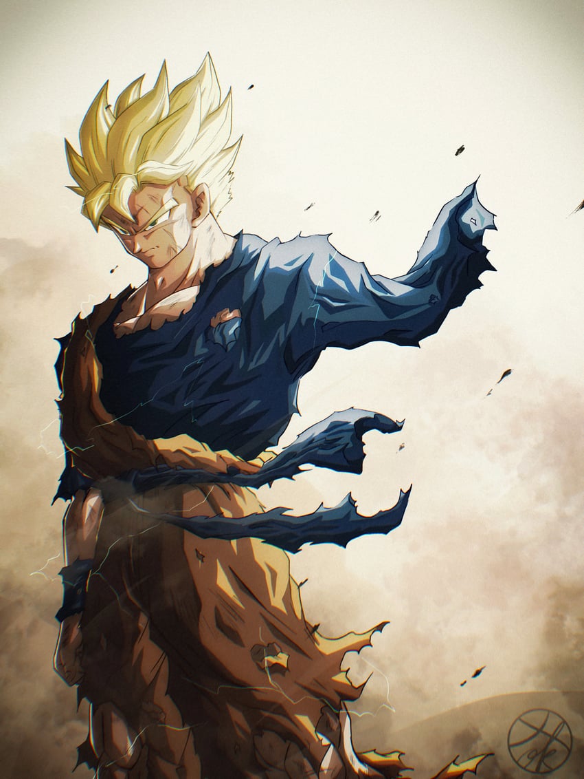 son gohan (dragon ball and 1 more) drawn by toshi-chan