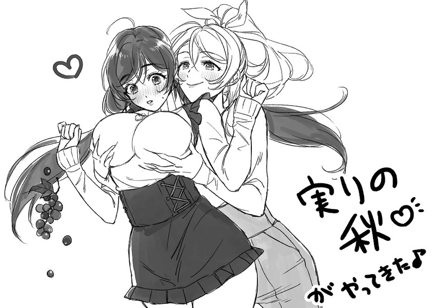 tojo nozomi and ayase eli (love live! and 1 more) drawn by zawawa_(satoukibi1108)