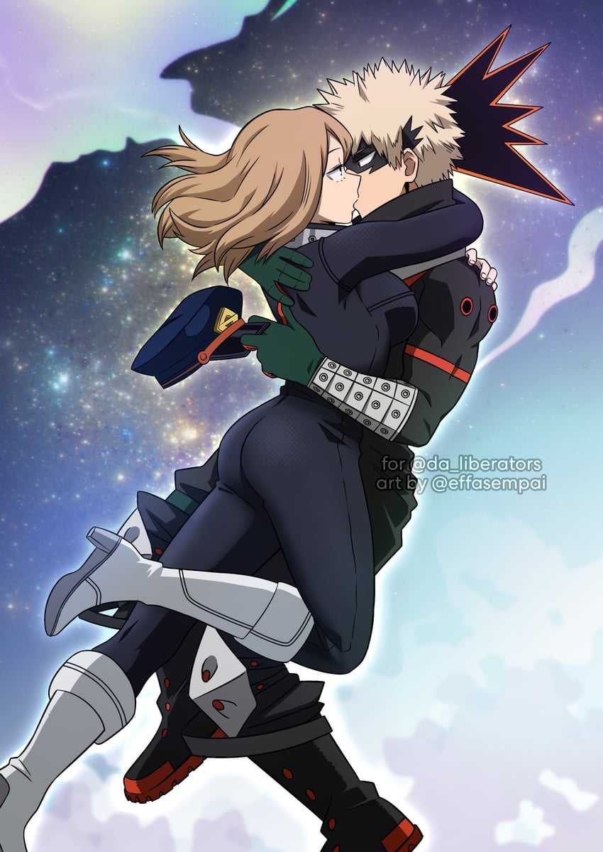 bakugou katsuki and utsushimi kemii (boku no hero academia) drawn by effasempai