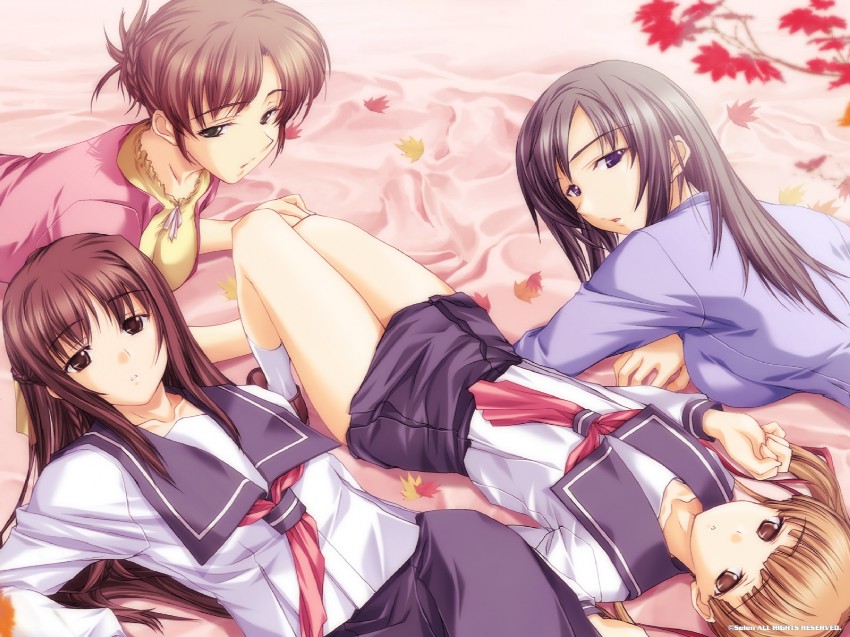 hizuki ayumi, hizuki shino, hizuki mitsuna, and hizuki yuiko (ringetsu) drawn by kawagishi_keitarou