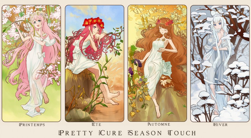 tarano may, cure daisy, matou yukino, kano momiji, uchiage hanabi, and 3 more (original and 2 more) drawn by galibo