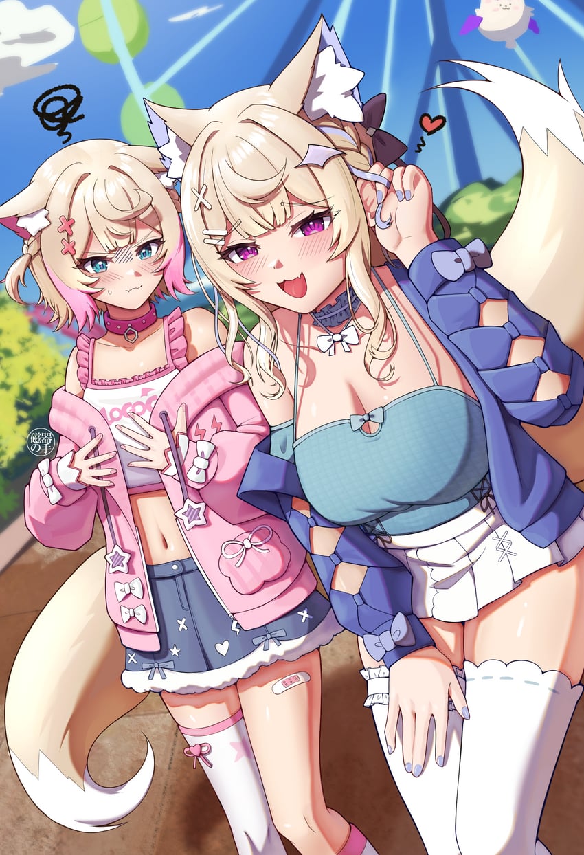 fuwawa abyssgard and mococo abyssgard (hololive and 1 more) drawn by choconi