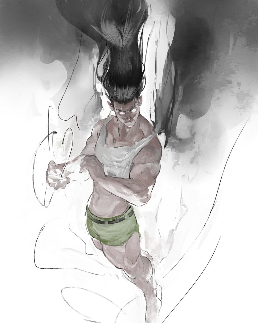 gon freecss (original and 1 more) drawn by kanji_(nievart)