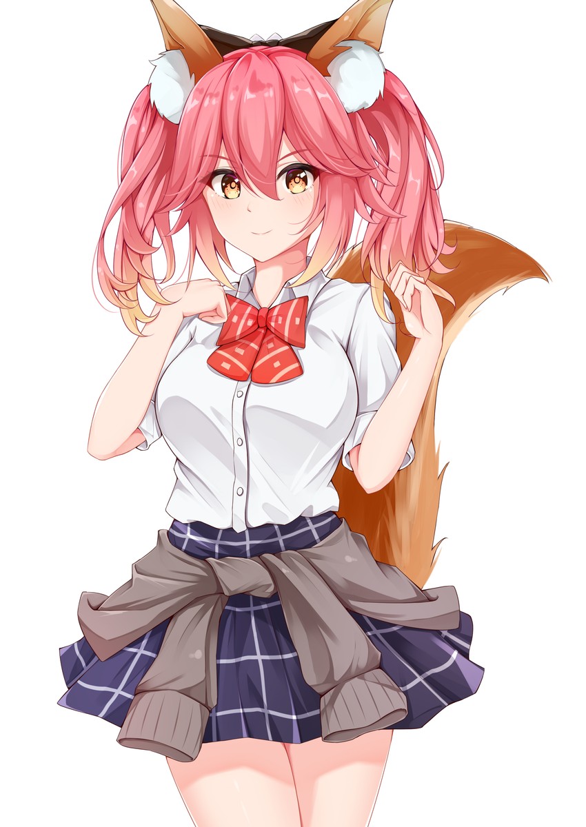 tamamo and tamamo no mae (fate and 2 more) drawn by catnnn