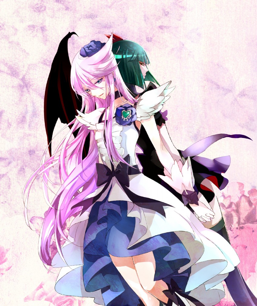 tsukikage yuri, cure moonlight, and dark precure (precure and 1 more) drawn by chiyo_(rotsurechiriha)