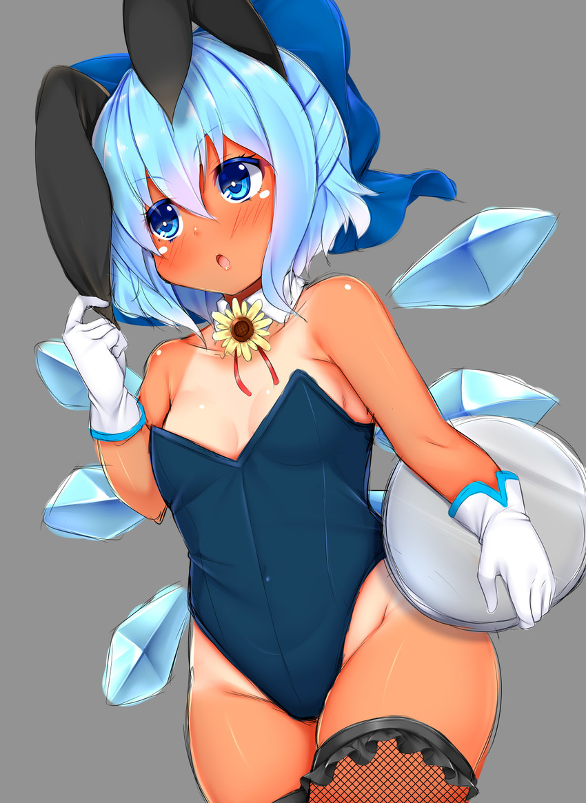 cirno and tanned cirno (touhou) drawn by daichi_(tokoya)