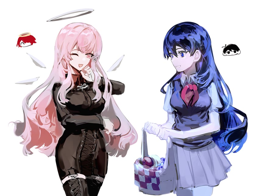 exusiai, omori, mari, and lemuen (arknights and 1 more) drawn by yoyoseafish