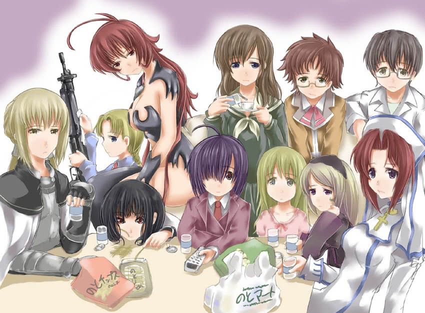 toudou shimako, enma ai, bedivere, ana coppola, miyazaki nodoka, and 5 more (fate and 10 more) drawn by abubu