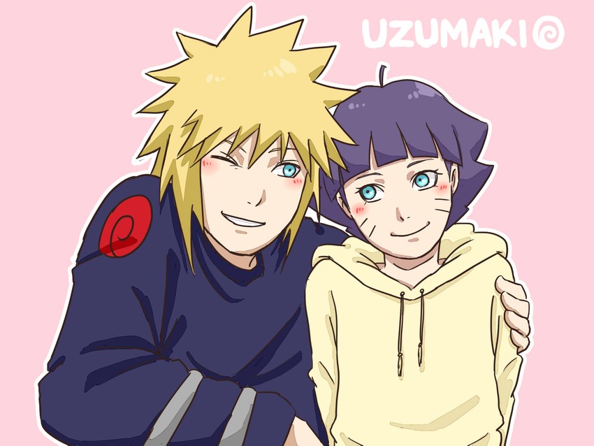 uzumaki himawari and namikaze minato (naruto and 1 more) drawn by pinoko_(pnk623)