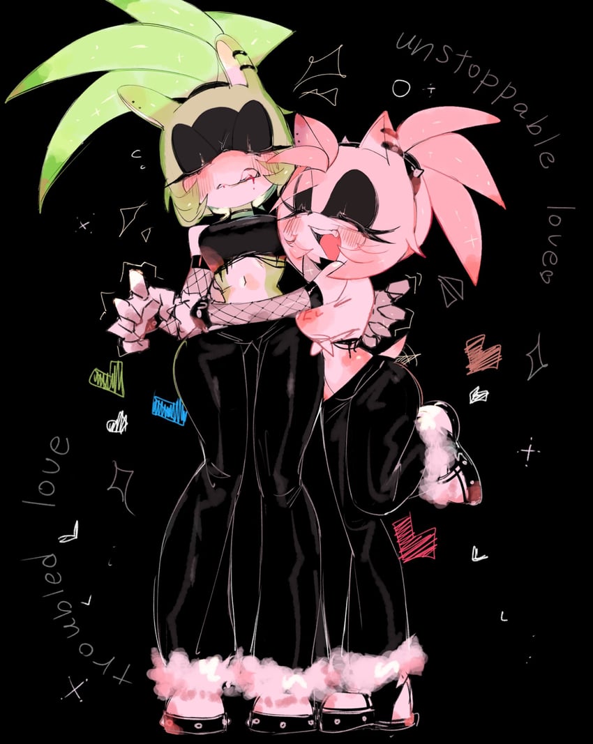 amy rose and surge the tenrec (sonic and 1 more) drawn by usa37107692