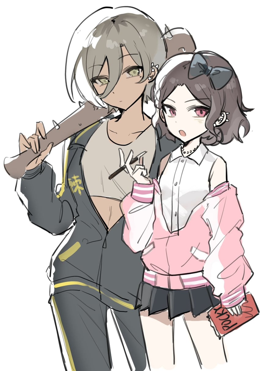 ebizuka tomo and rupa (girls band cry) drawn by caigengen