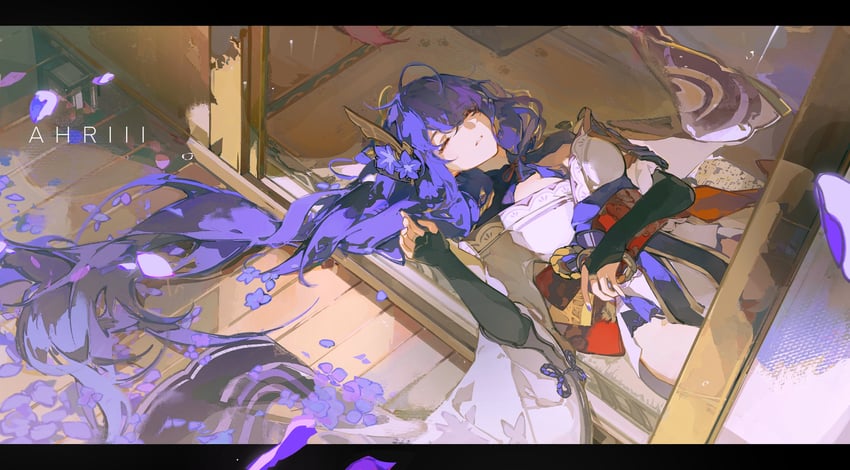 raiden shogun and yae miko (genshin impact) drawn by ahriii