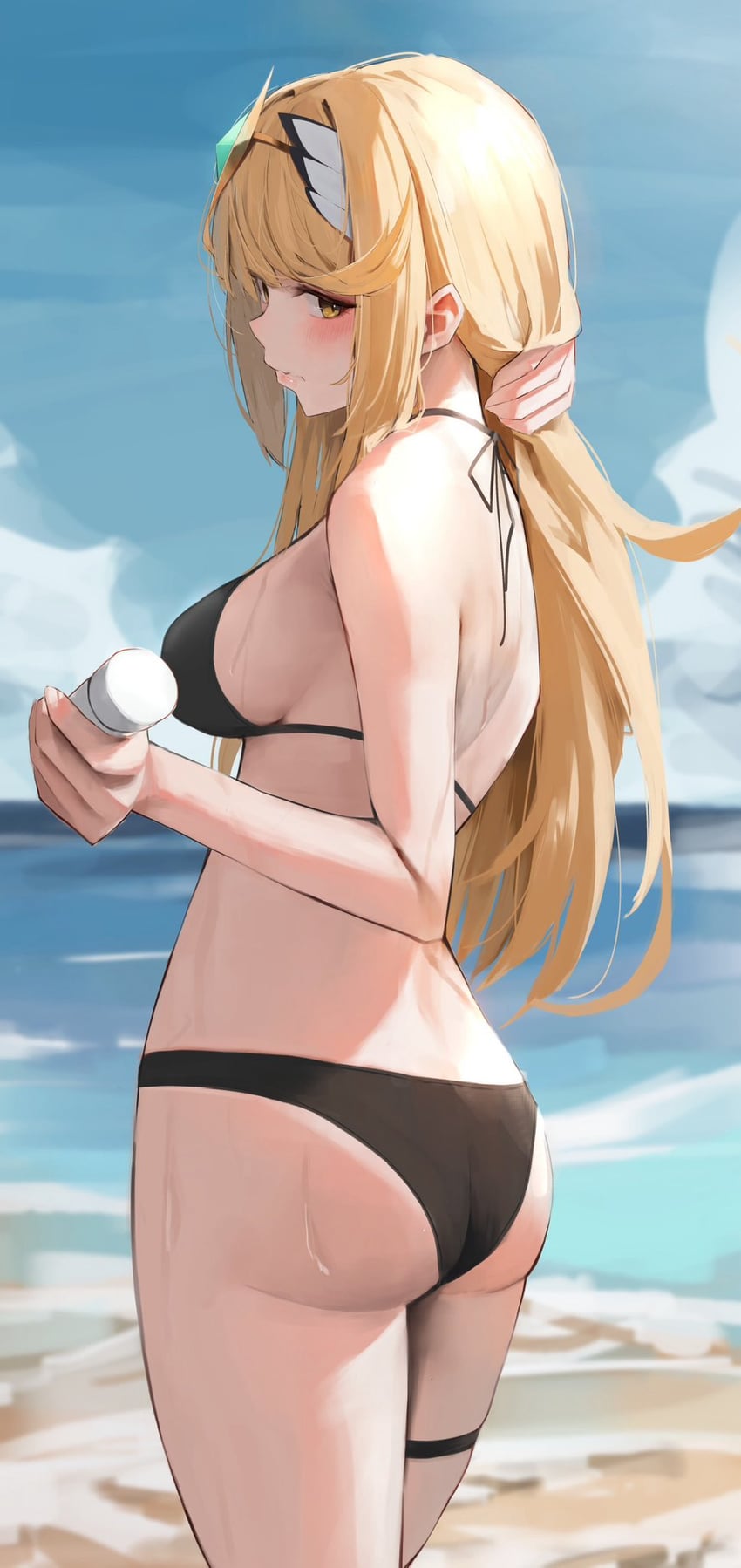 mythra (xenoblade chronicles and 1 more) drawn by shiroshiroghost