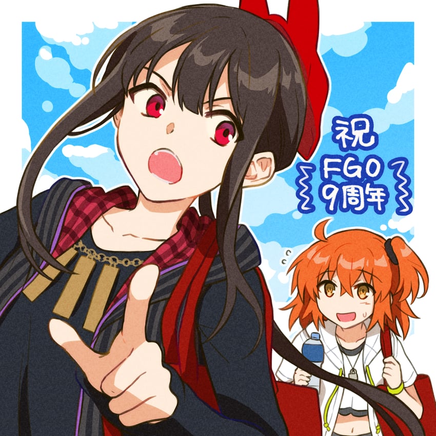 fujimaru ritsuka and oda nobukatsu (fate and 1 more) drawn by t_kattu