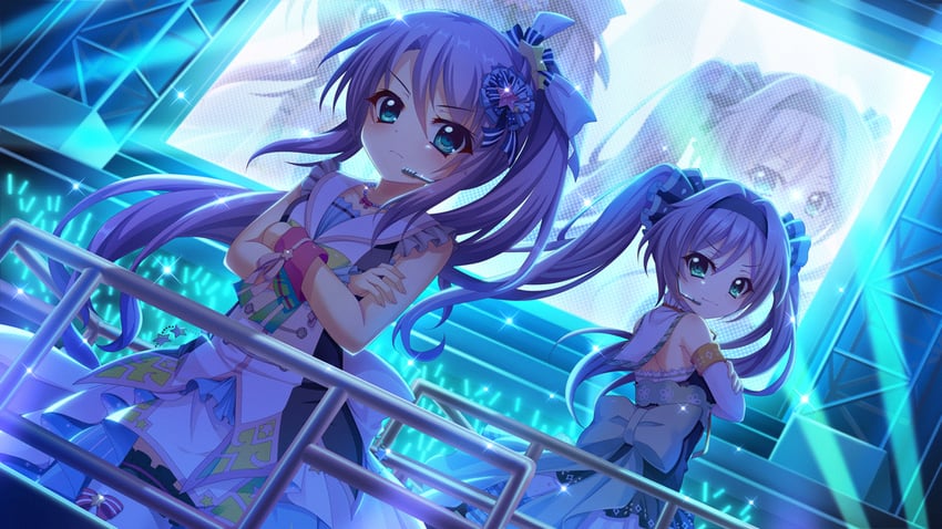 tsukisaka sayu and misaki sango (re:stage!) drawn by izumi_tsubasu